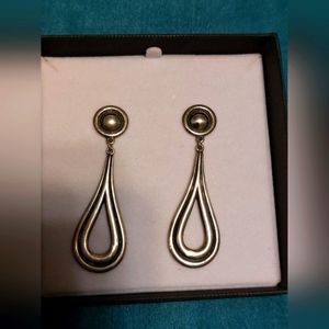 James Avery Retired Open Tear Drop Earrings